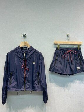 MIUMIU trench coat and shorts, well-tailored S